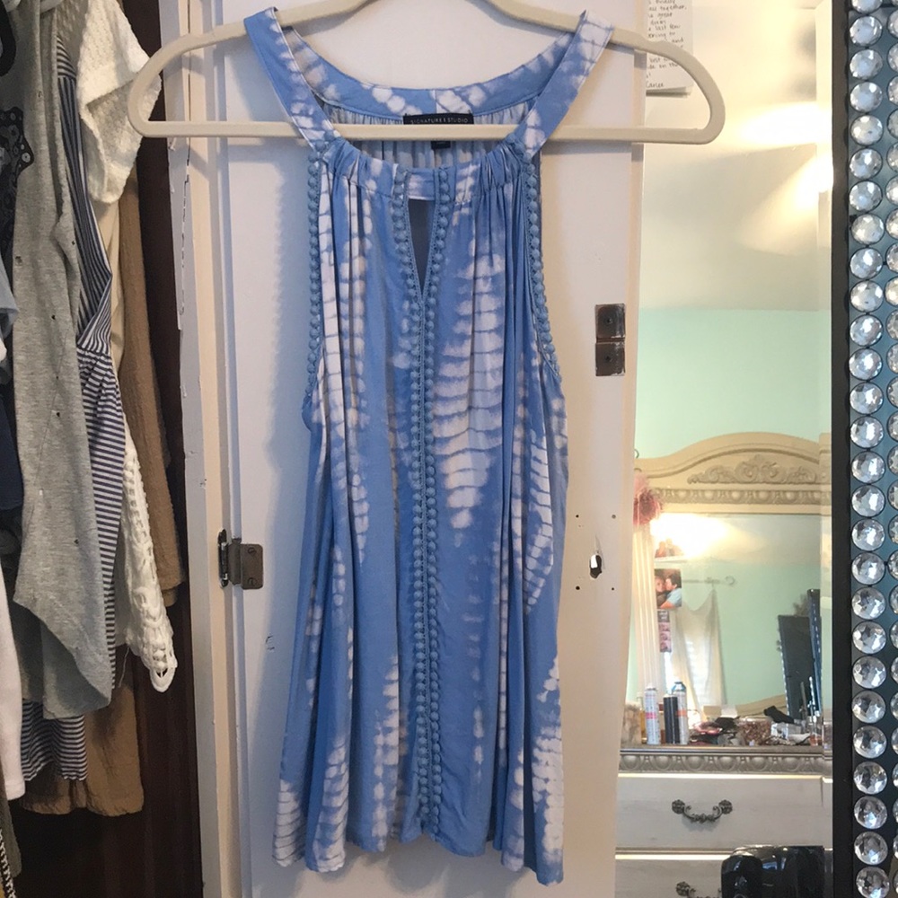 Light blue top
